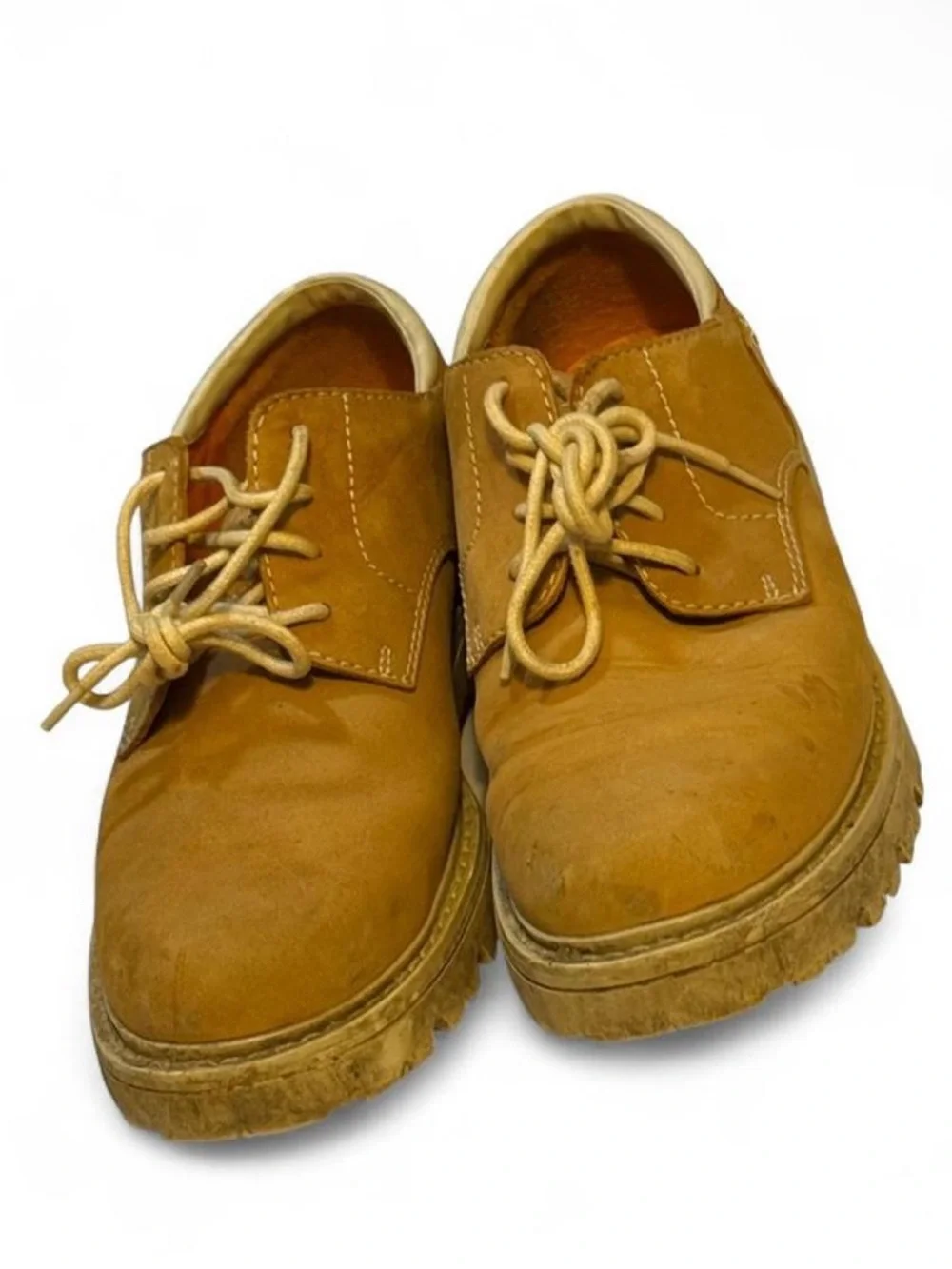 Timberland Wheat/Gold Nubuck Lace-Up Shoes